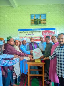 নাছিমপুর উত্তরপাড়া আল-জান্নাহ জামে মসজিদের ইমাম হাফিজ ক্বারী আবুল হোসেন এর প্রবাস গমন উপলক্ষে সংবর্ধনা।