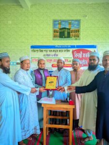 নাছিমপুর উত্তরপাড়া আল-জান্নাহ জামে মসজিদের ইমাম হাফিজ ক্বারী আবুল হোসেন এর প্রবাস গমন উপলক্ষে সংবর্ধনা।
