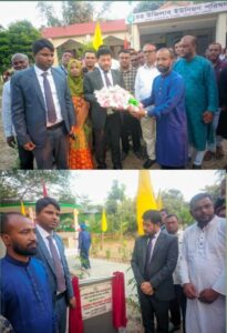 চর উজিলাব ইউনিয়ন পরিষদে সেট নির্মাণ উদ্বোধন করেন -জেলা প্রশাসক