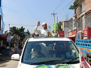 কিশোরগঞ্জ-৩ আসনে হাতপাখা প্রতীকের প্রার্থীর নেতৃত্বে মোটরসাইকেল শোভাযাত্রা