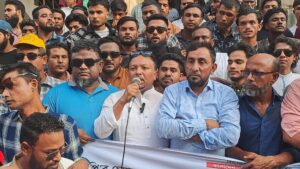 প্রধানমন্ত্রীর আগমন উপলক্ষে মৌলভীবাজার স্বেচ্ছাসেবক দলে স্বাগত মিছিল।
